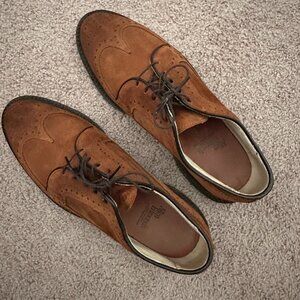 Allen Edmonds Brown Suede Wingtip Shoes
